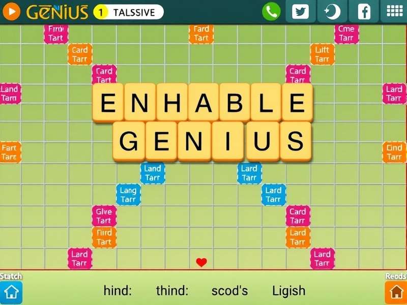 Scrabble Genius game interface showing Hindi and English words